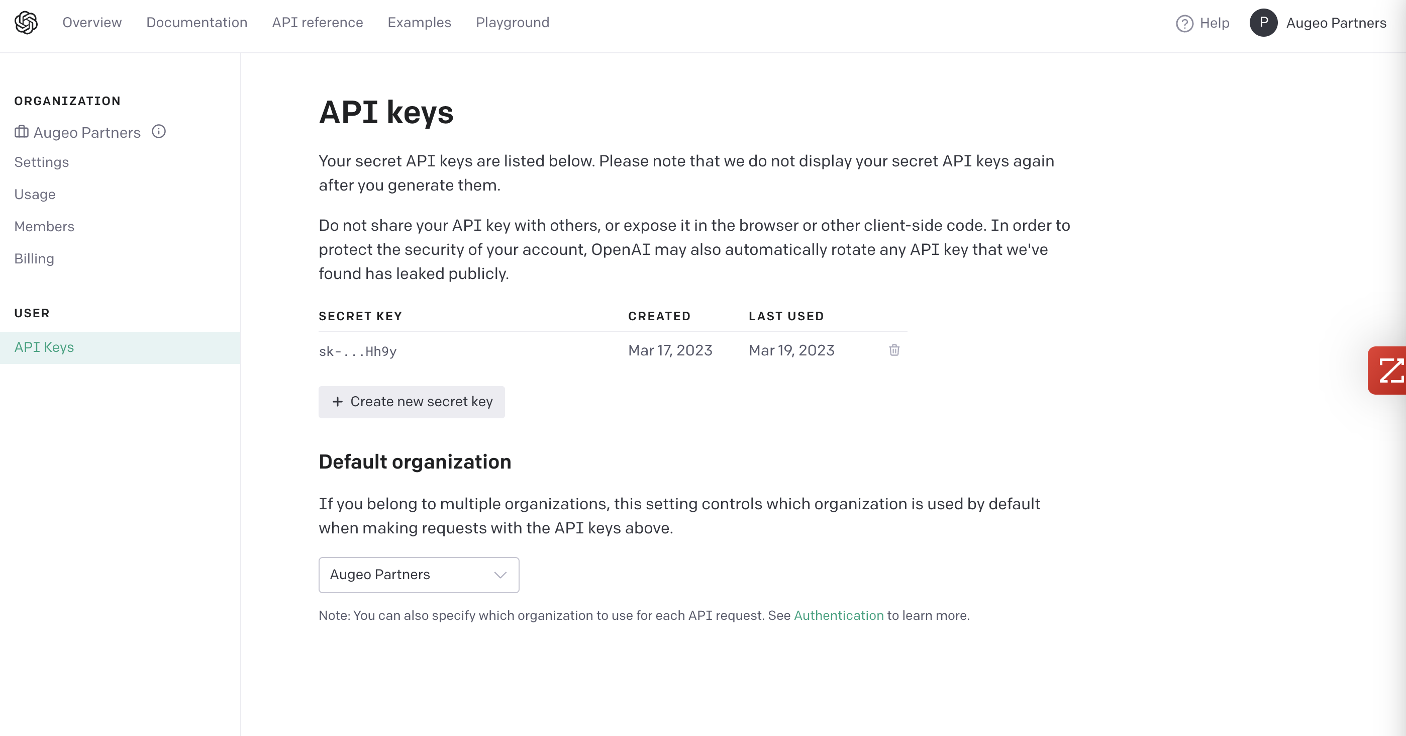 OpenAI API Keys